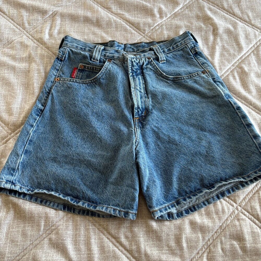 Bongo: Vintage High Rise Denim Mom Shorts Women's Blue Size 13 Made in USA